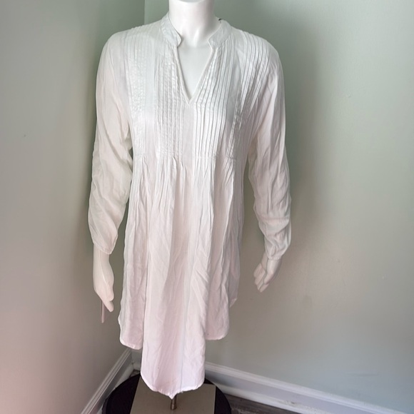 AREA STARS Rina Loose-Fit Asymmetric-Hem White Dress Size Small NEW - Picture 4 of 12
